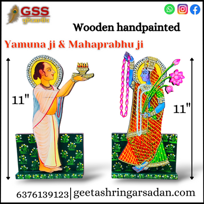 Hand-painted Yamuna ji & Mahaprabhu ji